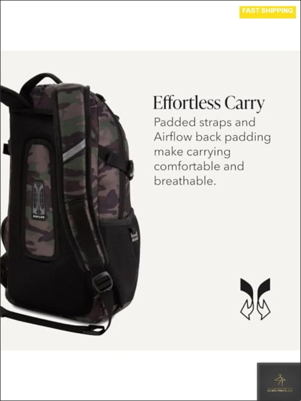 Slim Profile Backpack with Tablet Pocket, 15.9L, Ballistic Construction
